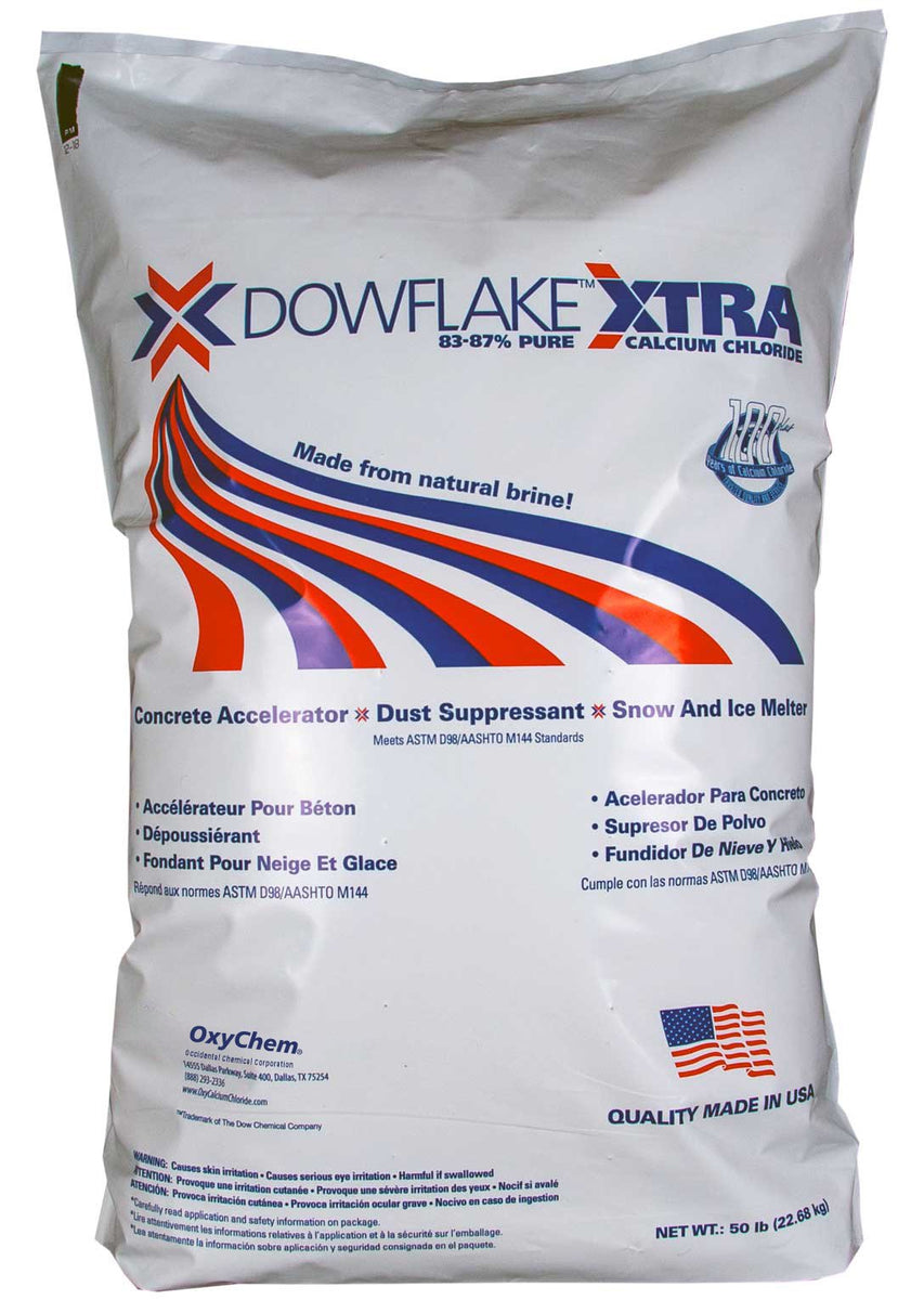 DOWFLAKE Xtra 83-87% Calcium Chloride Flakes Ice Melt - Concord