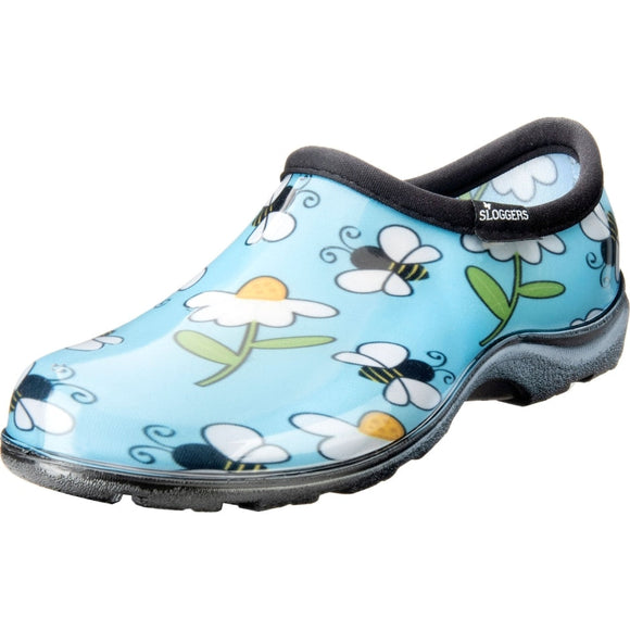 Sloggers Women’s Waterproof Comfort Shoes Blue Bee Design (Size 7)