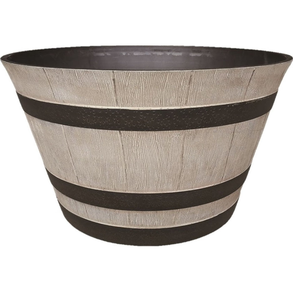 HDR WHISKEY BARREL PLANTER (15.5 INCH, BIRCHWOOD) Concord, NH