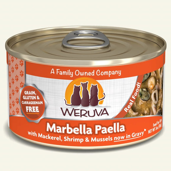 Weruva Marbella Paella with Mackerel, Shrimp & Mussels in Gravy Cat Food (5.5 oz - Single Can)