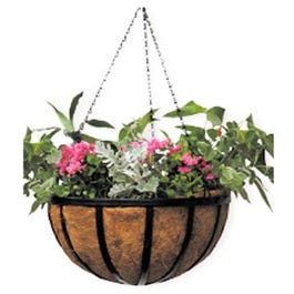 Wrought Iron Traditional Hanging Basket, 14-In.