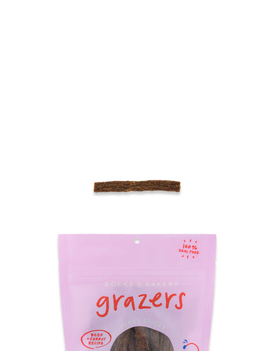 Bocce's Bakery Grazers Beef & Carrot Jerky Sticks (4 Oz.)