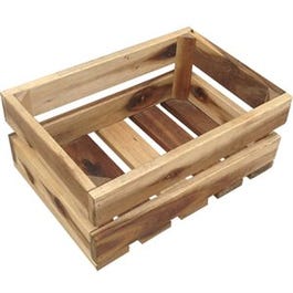 Crate-Style Wood Planter, 15.5 x 7-In.