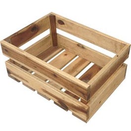 Crate-Style Wood Planter, 13.5 x 6-In.