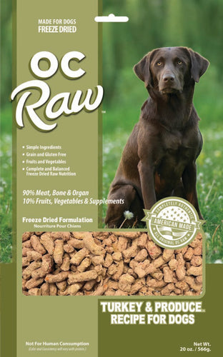 Oc Raw Dog Turkey & Produce Freeze Dried Meaty Rox