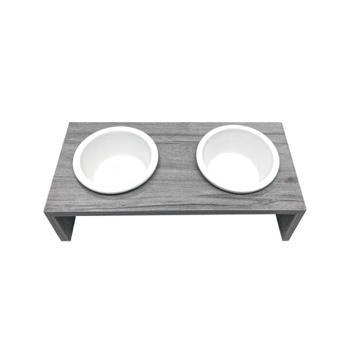 Fashion Pet Cosmo Double Diner Elevated Dog Bowls Gray*