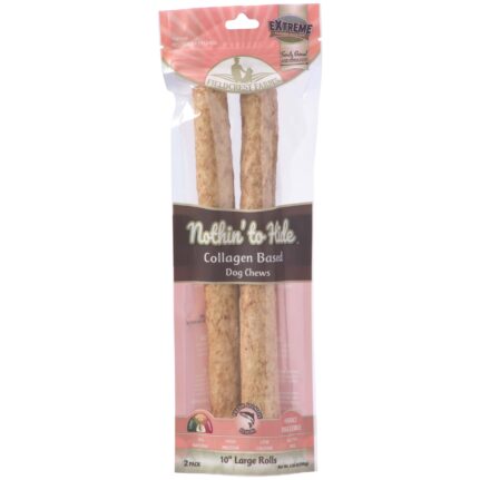 Nothin’ To Hide Large Roll Salmon 2pk Dog Treats