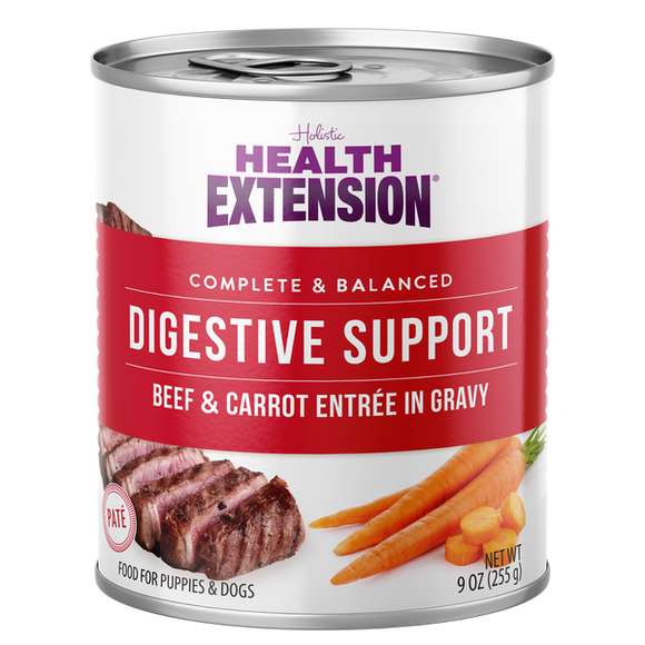 Health Extension Digestive Support, Beef & Carrot Entree in Gravy Dog Food (9 oz)