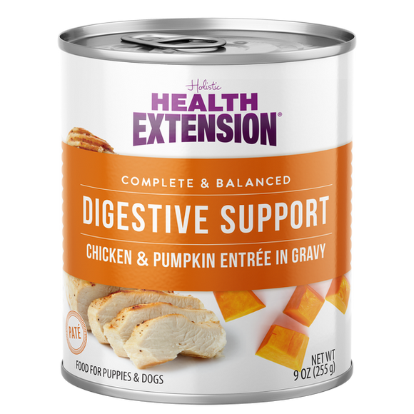 Health Extension Digestive Support, Chicken & Pumpkin Entree in Gravy Dog Food (9 oz)