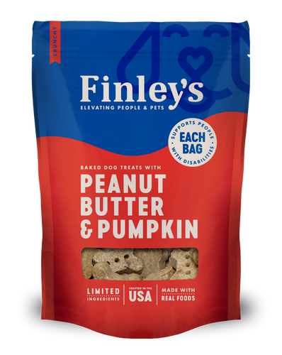 Finley's Peanut Butter Pumpkin Crunchy Biscuits Dog Treats (12 oz)