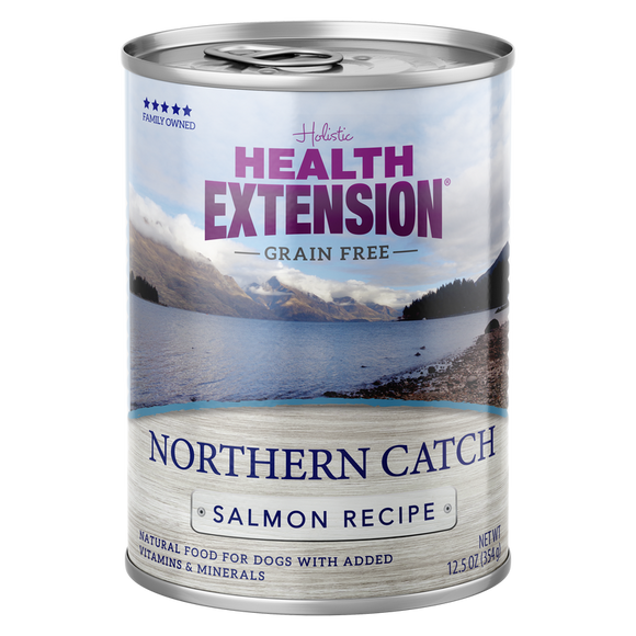 Health Extension Northern Catch Salmon Recipe Dog Food (12.5 oz case of 12)