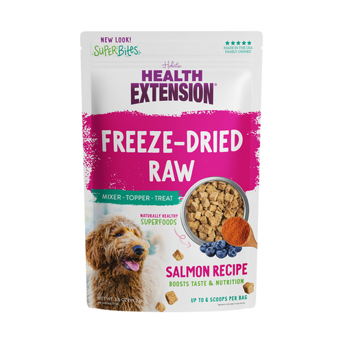 Health Extension Super Bites Freeze-Dried Raw Salmon Recipe Meal Mixer for Dogs (3.5 oz)