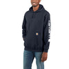 Carhartt Loose Fit Midweight Logo Sleeve Graphic Sweatshirt in New Navy (XS, Regular)