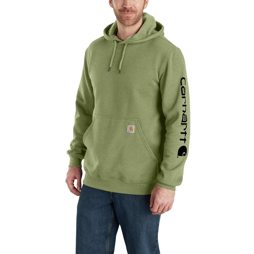 Carhartt Loose Fit Midweight Logo Sleeve Graphic Sweatshirt in Chive Heather