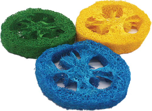 A & E Cage Nibbles Loofah Slices Small Animal Toy (3 Count)