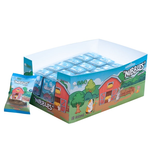 A & E Cages Nibbles Single Hay Chew Bites Display for Small Animal