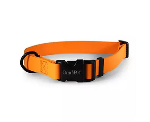 Omnipet Carnival Biothane Dog Collar (Orange, 14-20 Neck x 3/4 width)