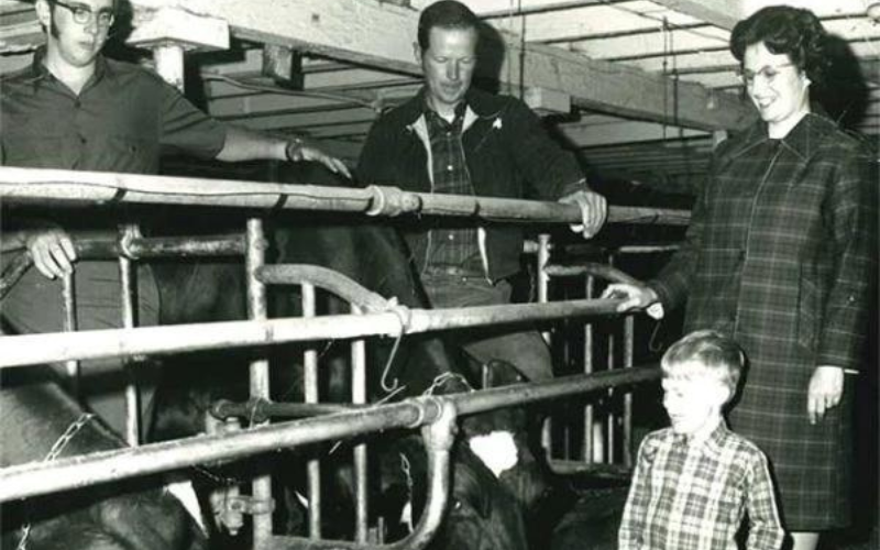 A family friend, David and Louise with a young Andy Osborne circa 1965