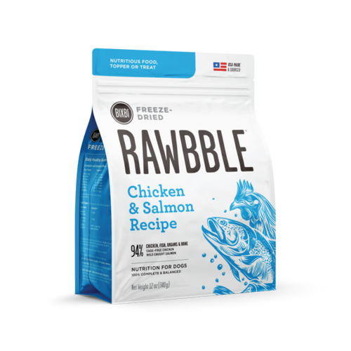 Bixbi Rawbble® Freeze-Dried Food for Dogs – Chicken & Salmon Recipe (4.5 oz)