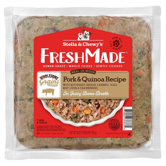 Stella & Chewy's FreshMade Pork & Quinoa Gently Cooked Dog Food (16 oz)
