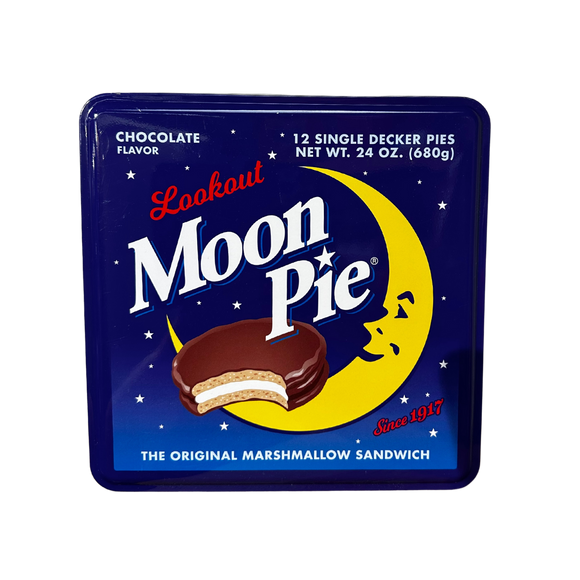 Moon Pie Single Decker Chocolate Marshmallow Sandwich Tin
