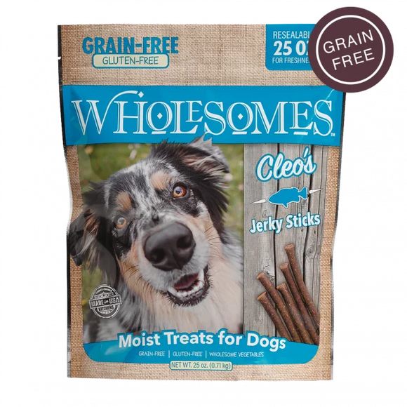 Wholesomes Cleo’s Fish Jerky Sticks For Dogs