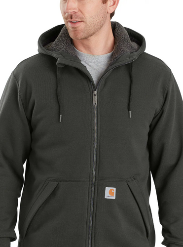 Carhartt Rain Defender® Relaxed Fit Midweight Sherpa-Lined Full-Zip Sweatshirt