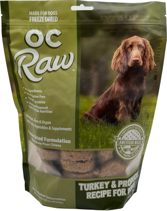 Oc Raw Dog Turkey & Produce Freeze Dried Sliders