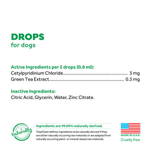 TropiClean Fresh Breath Oral Care Drops for Dogs