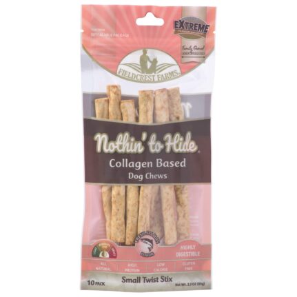 Nothin’ To Hide Small Twist Stix Salmon Dog Treats