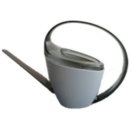 Watering Can, Loop Handle, Gray Plastic, 47-oz.