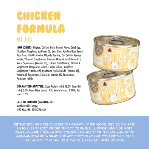 Weruva Kitten, Chicken Formula Au Jus