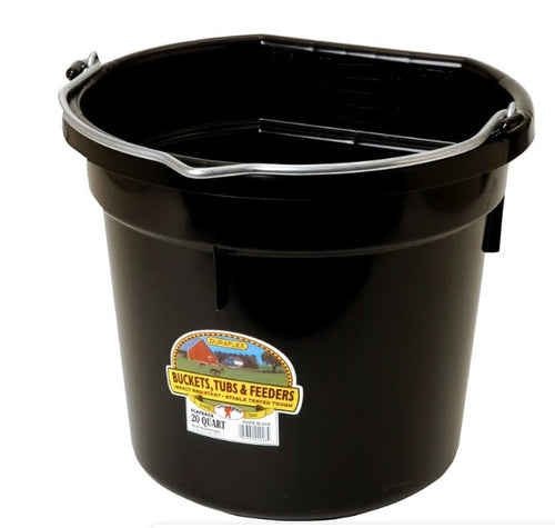 Little Giant Flat Back Plastic Bucket 8 Quar