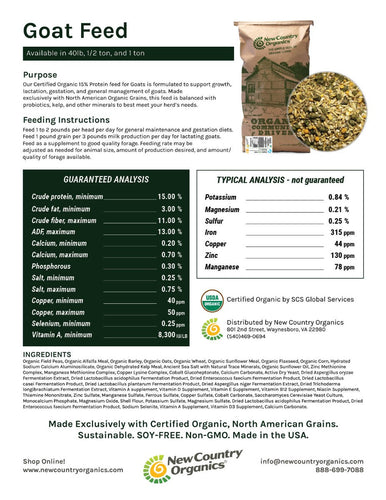 New Country Organics Organic Goat Feed