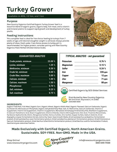 New Country Organics Organic Turkey Grower
