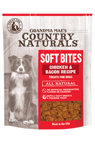 Grandma Mae's Country Naturals Soft Bites: Chicken & Bacon Dog Treats