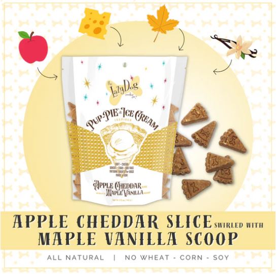 The Lazy Dog Apple Cheddar Slice Swirled w/Maple Vanilla Scoop Dog Treats