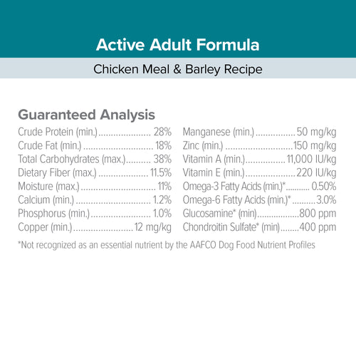 Kent Blue Seal EnTrust® Active Adult Formula Chicken Meal & Barley Recipe