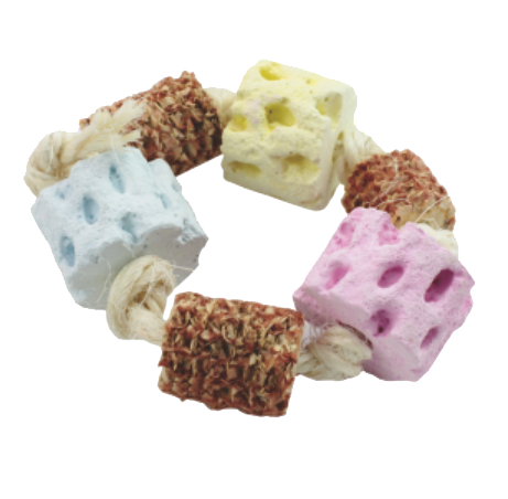 A&E Cage Corny Calcium Ring Small Pet Toy