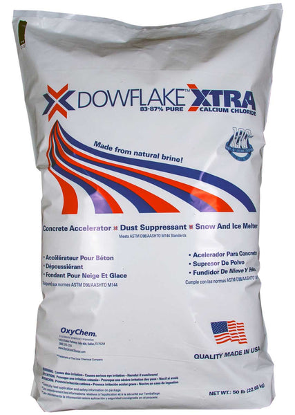 DOWFLAKE Xtra 83-87% Calcium Chloride Flakes Ice Melt - Concord
