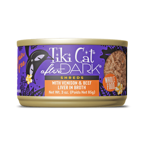 Tiki Cat® After Dark® Shreds With Venison & Beef Liver Recipe in Broth Wet Cat Food