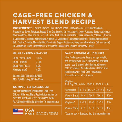 Instinct FreshDried Meal Blends Cage-Free Chicken & Harvest Blend Recipe Dog Food