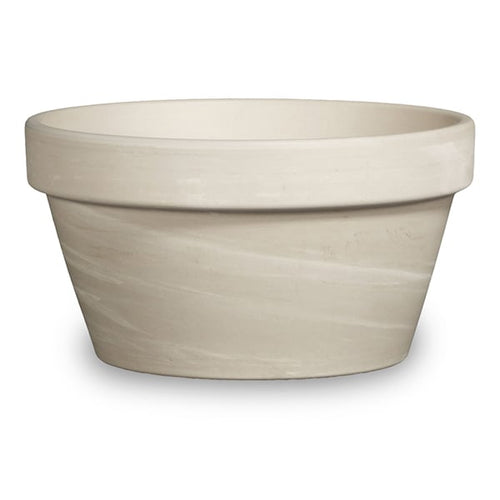 Ceramo 8.75 White Granite Clay Bonsai Cactus Pot