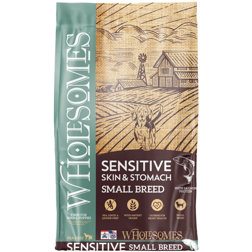 Wholesomes Sensitive Skin & Stomach Small Breed with Salmon Protein For Dogs & Puppies