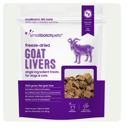 SmallBatch Freeze-Dried Goat Liver Treats for Dog & Cat