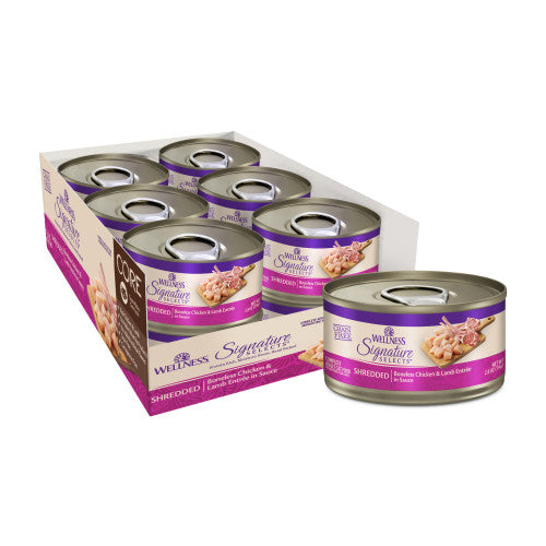 Wellness CORE® Signature Selects® Shredded Boneless Chicken & Lamb Entrée in Sauce Wet Cat Food