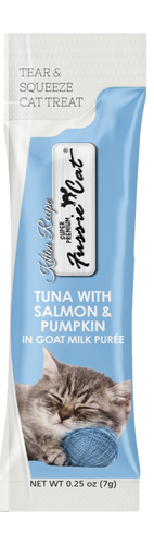 Fussie Cat Kitten Tuna with Salmon & Pumpkin in Goat Milk Puree