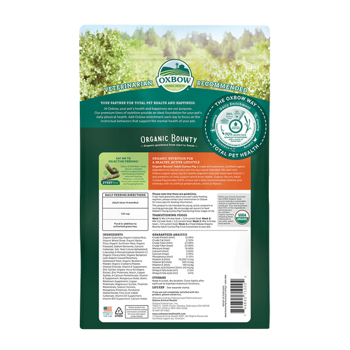 Oxbow Organic Bounty Adult Guinea Pig Food