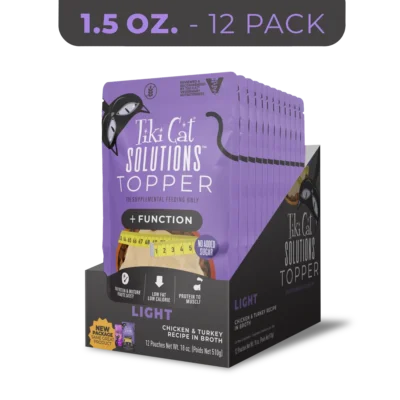 Tiki Cat® Solutions™ Light Topper: Chicken & Turkey Recipe in Broth