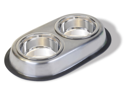 Van Ness Heavyweight Large Stainless Steel Double Dish, 64 oz (SS5)